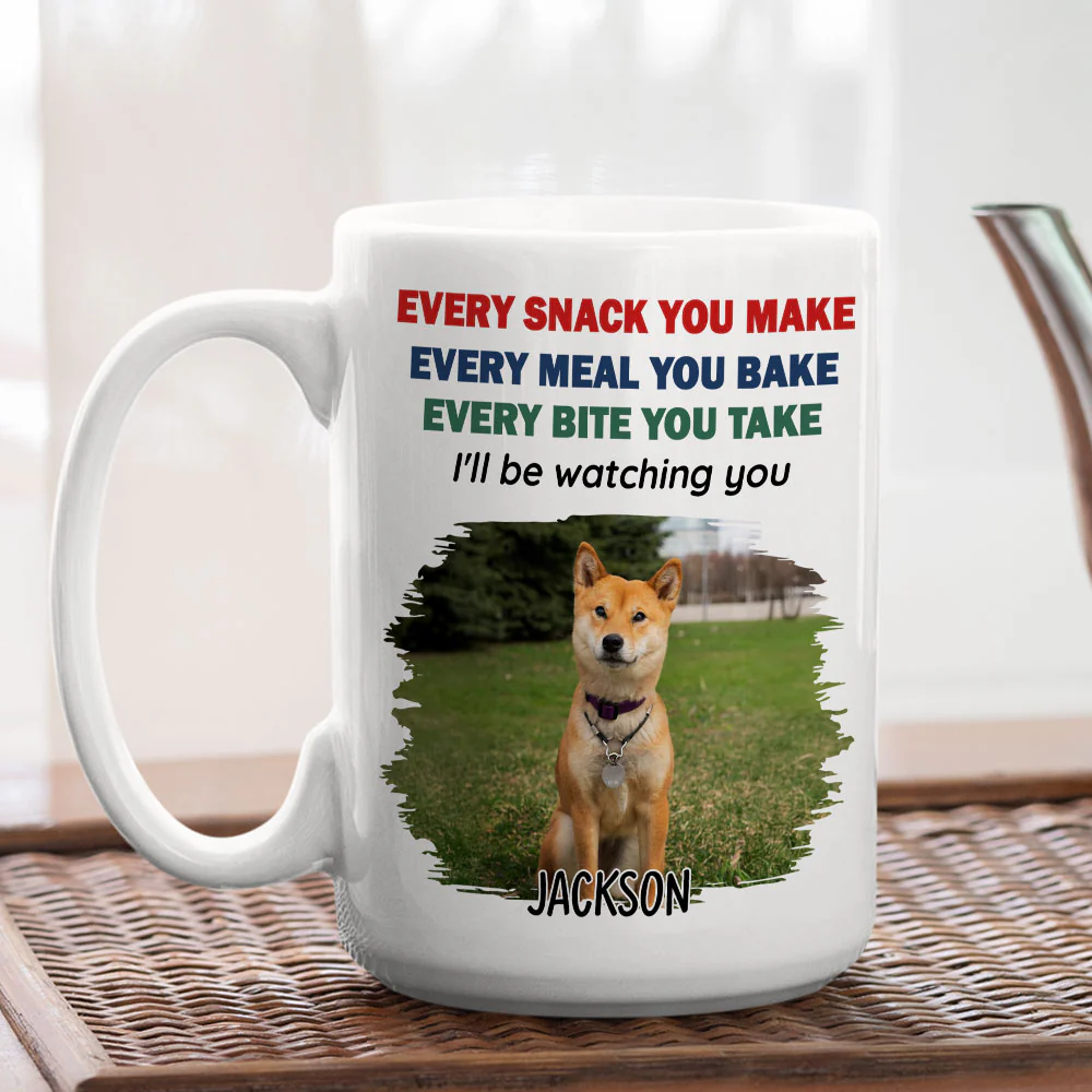 Watching You Dad Mom Photo - Personalized Custom Coffee Mug - Image 4