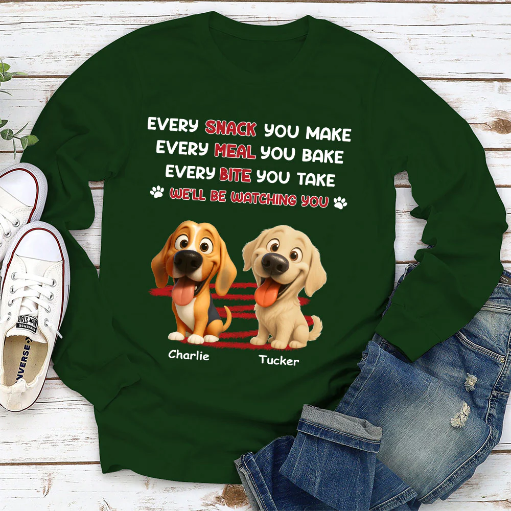 Watching You Forever - Personalized Custom Long Sleeve T-shirt - Image 3