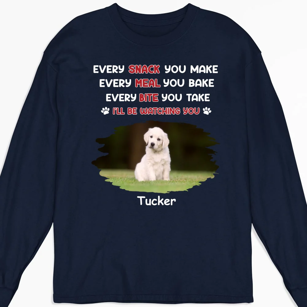 Watching You Forever Pet Version Photo - Personalized Custom Long Sleeve T-Shirt - Image 4