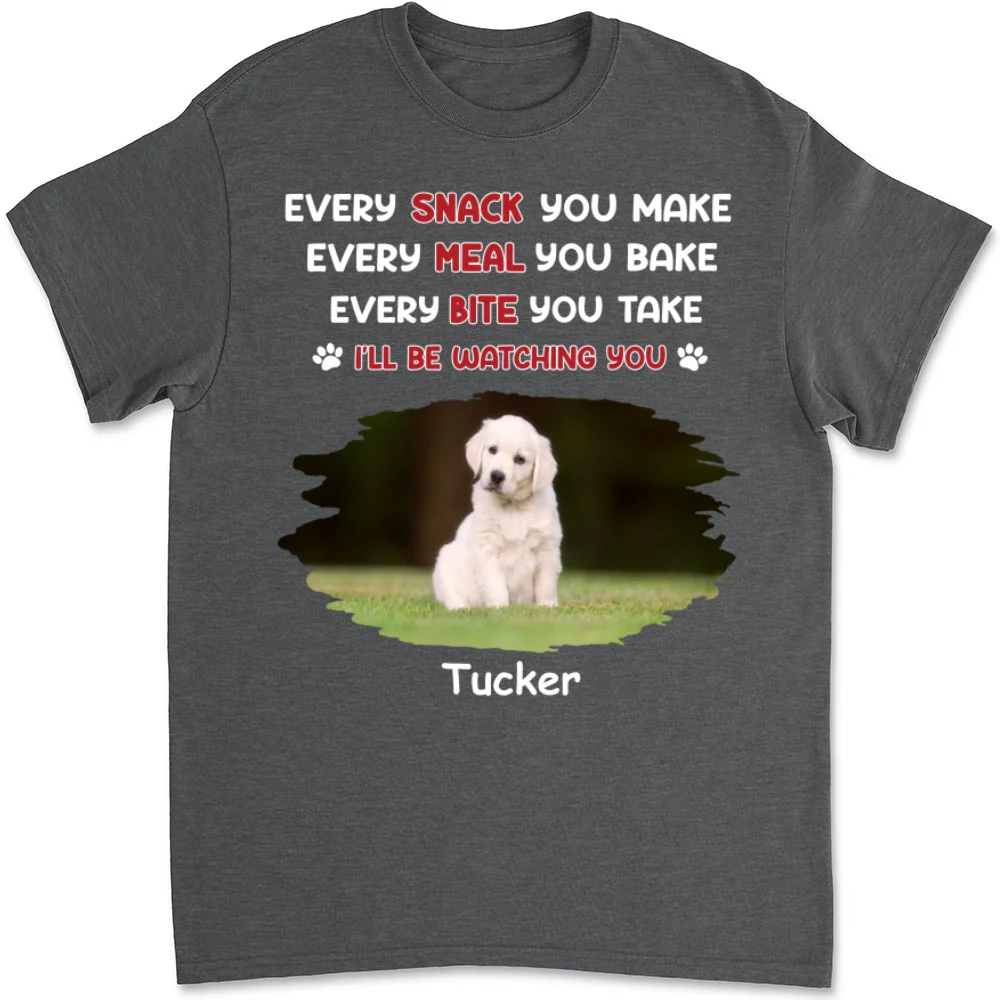 Watching You Forever Pet Version Photo - Personalized Custom Unisex T-Shirt - Image 5