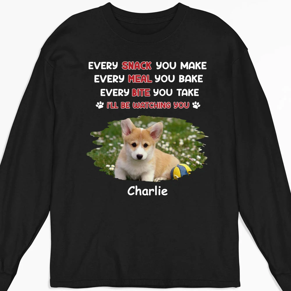 Watching You Forever Photo - Personalized Custom Long Sleeve T-shirt - Image 3