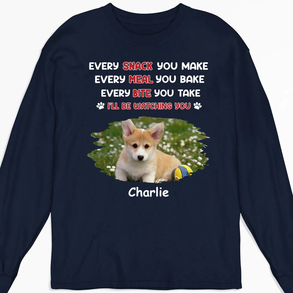 Watching You Forever Photo - Personalized Custom Long Sleeve T-shirt - Image 4