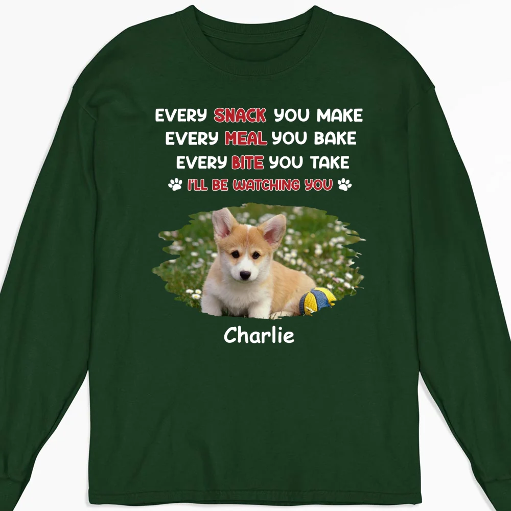 Watching You Forever Photo - Personalized Custom Long Sleeve T-shirt - Image 5