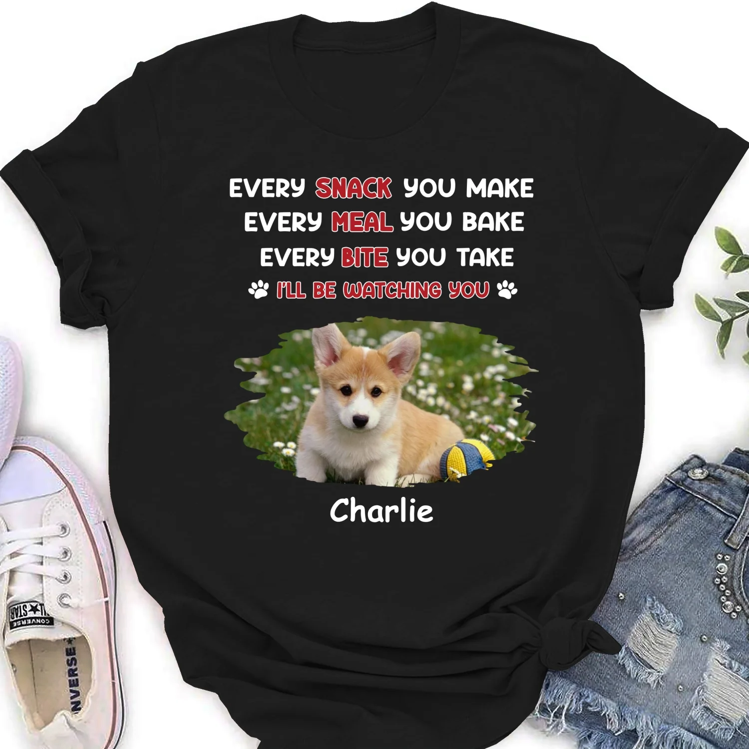 Watching You Forever Photo - Personalized Custom Women's T-shirt - Image 4