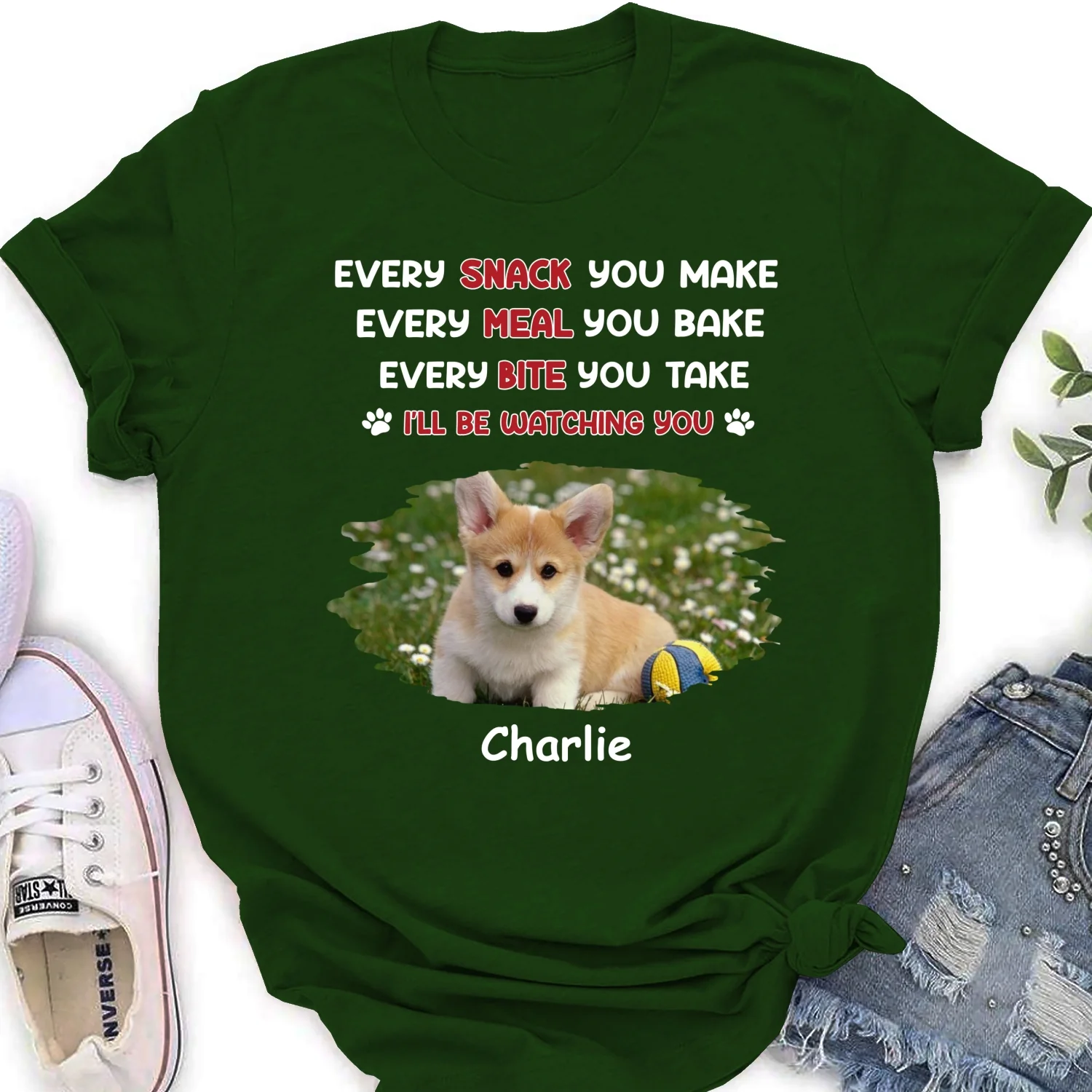 Watching You Forever Photo - Personalized Custom Women's T-shirt - Image 6