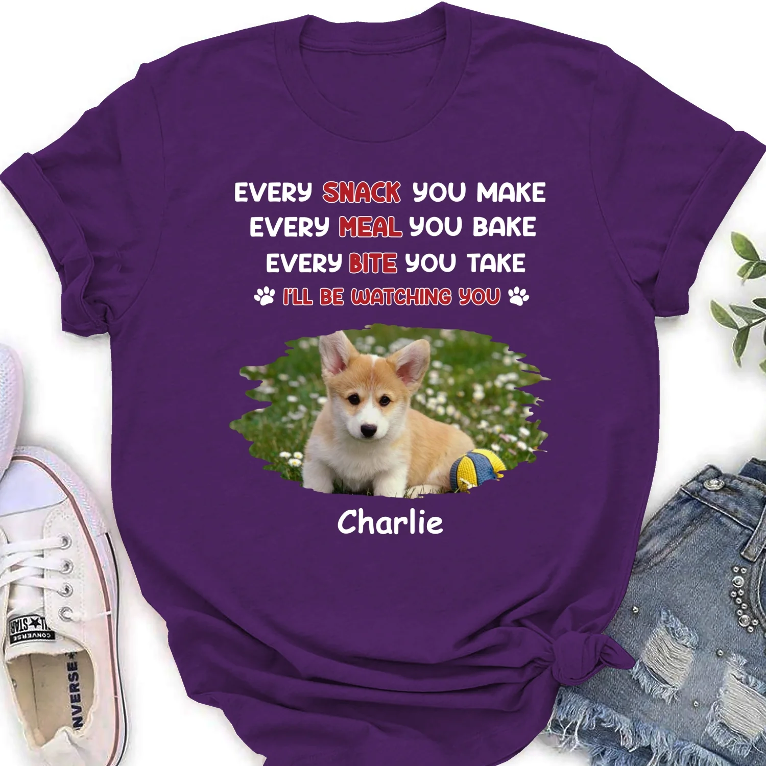 Watching You Forever Photo - Personalized Custom Women's T-shirt - Image 8