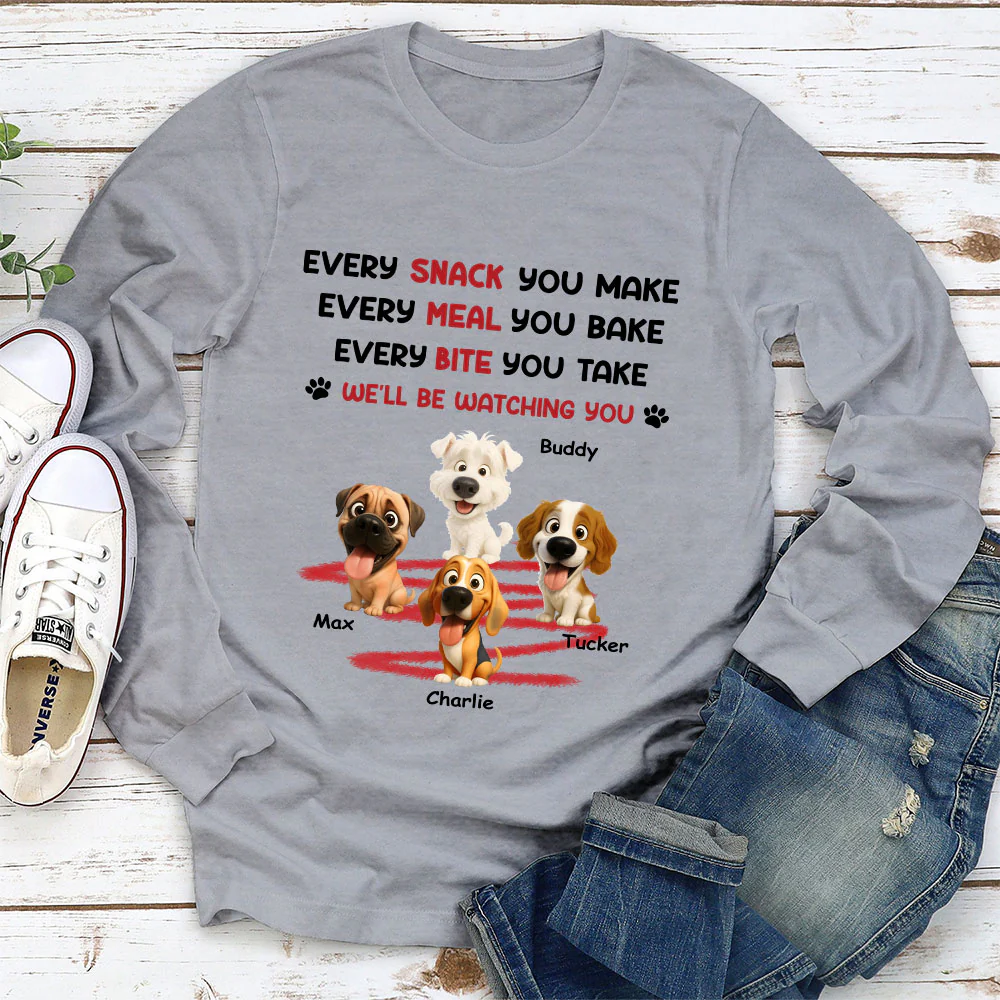 Watching You Forever Version 2 - Personalized Custom Long Sleeve T-shirt - Image 2