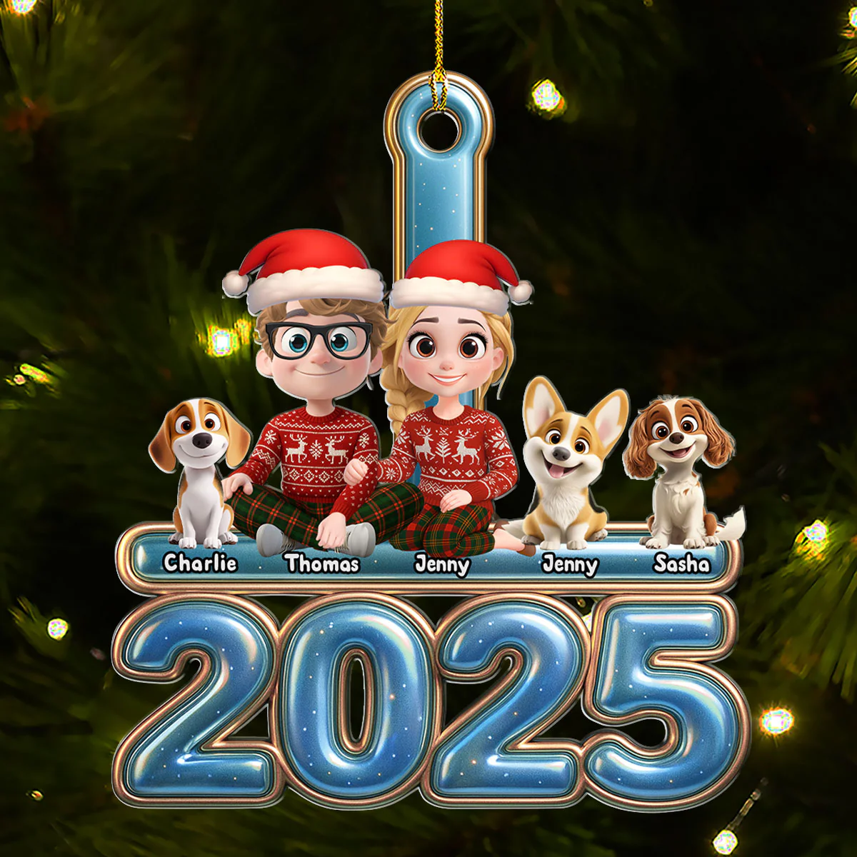 We And Our Dog Blue - Personalized Custom Acrylic Ornament - Image 4