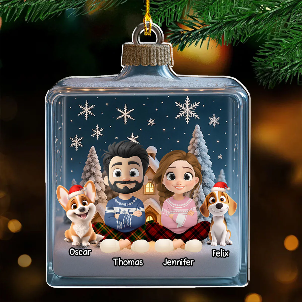 We And Our Dog Box - Personalized Custom Acrylic Ornament - Image 2