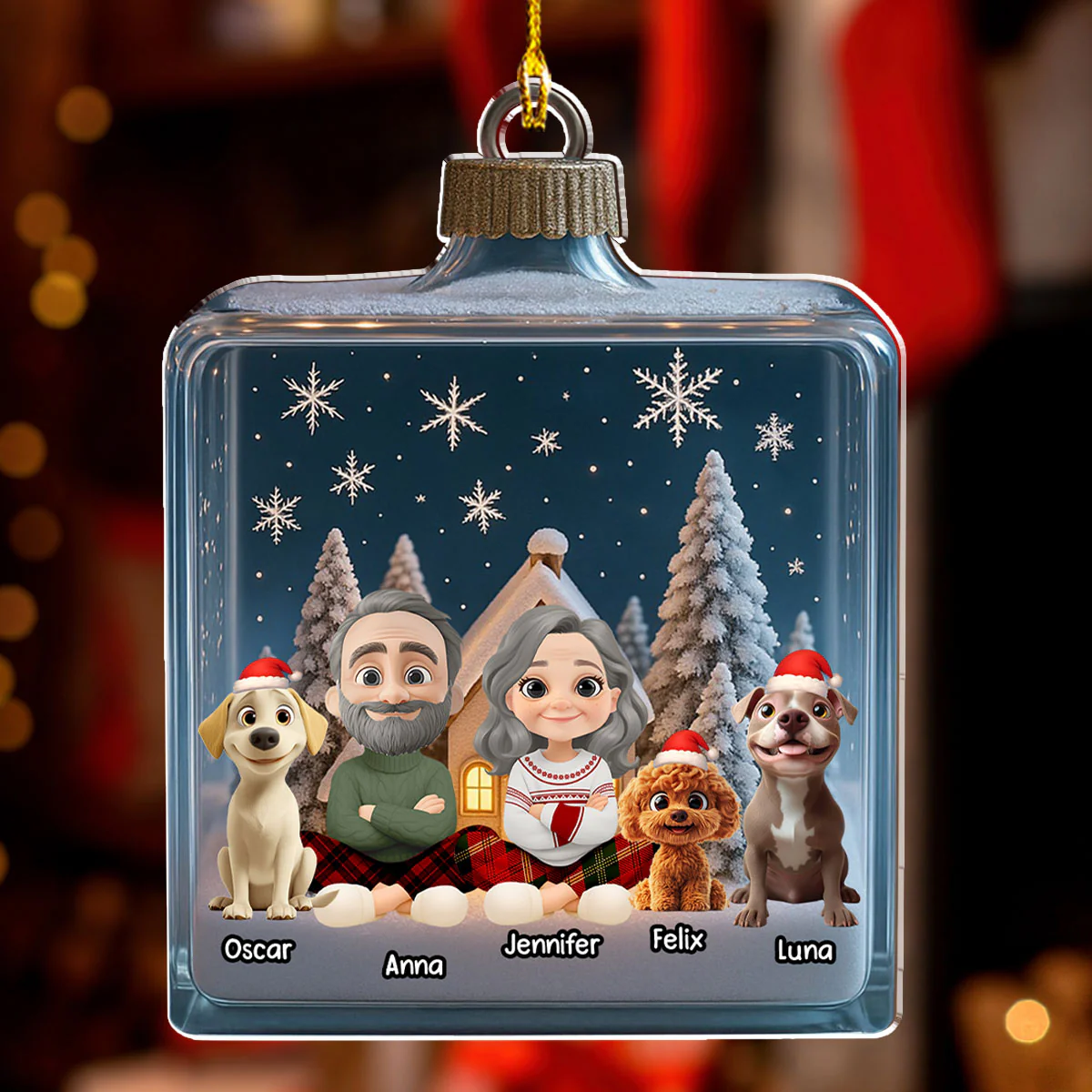 We And Our Dog Box - Personalized Custom Acrylic Ornament - Image 3