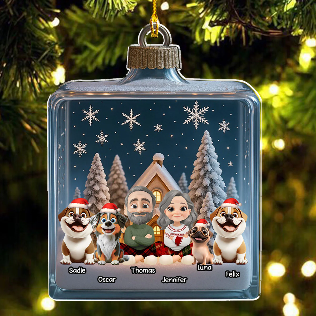 We And Our Dog Box - Personalized Custom Acrylic Ornament - Image 4