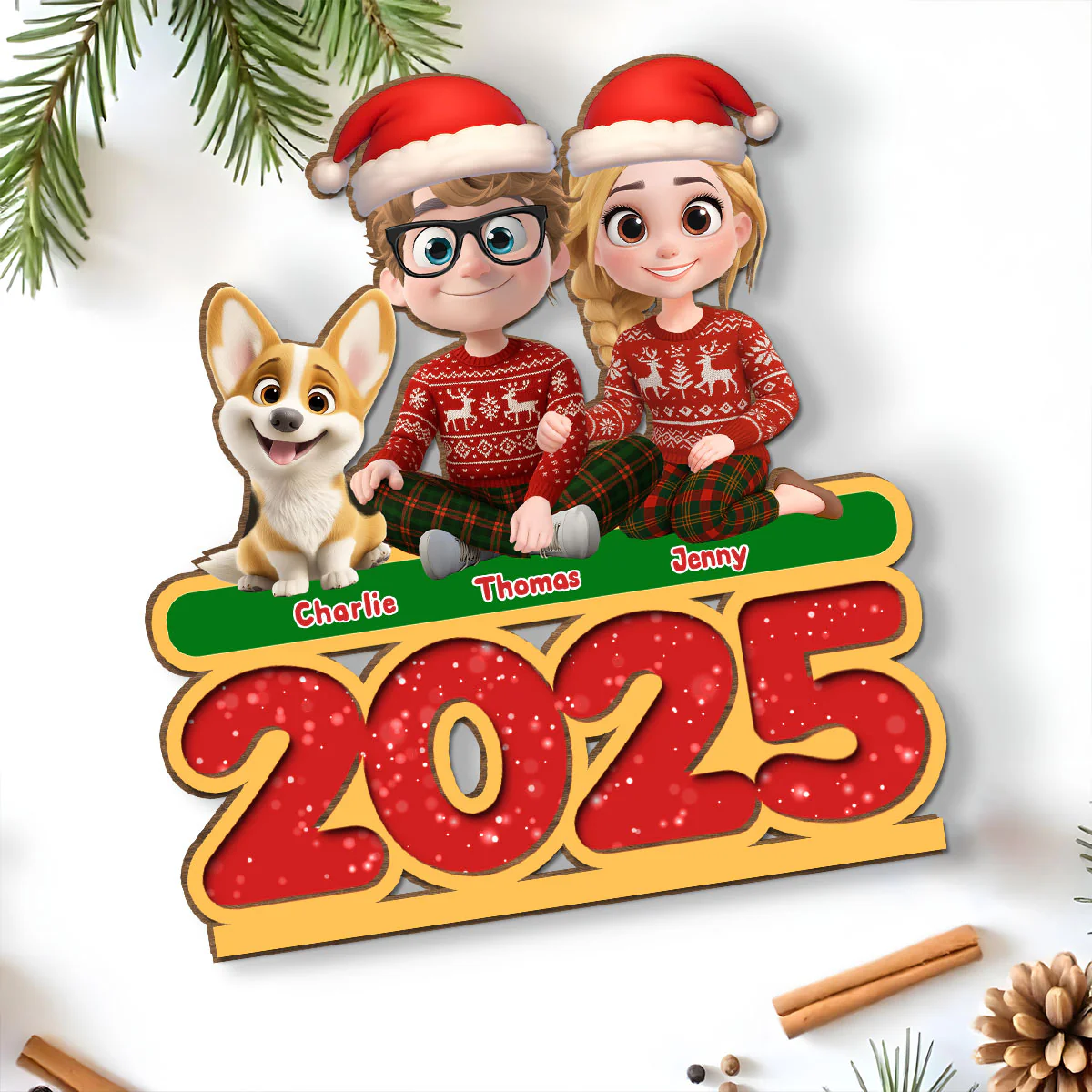We And Our Dog - Personalized Custom 2-Layer Wood Plaque With Flat Base - Image 4