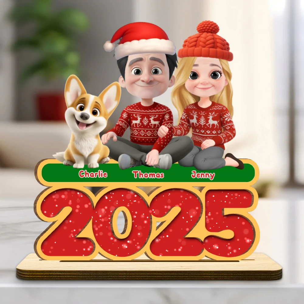 We And Our Dog - Personalized Custom 2-Layer Wood Plaque With Flat Base - Image 6