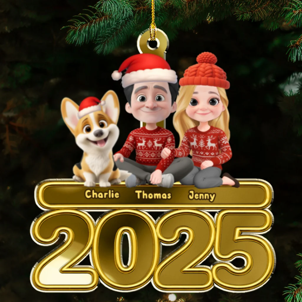 We And Our Dog - Personalized Custom Mirrored Acrylic Ornament - Image 5