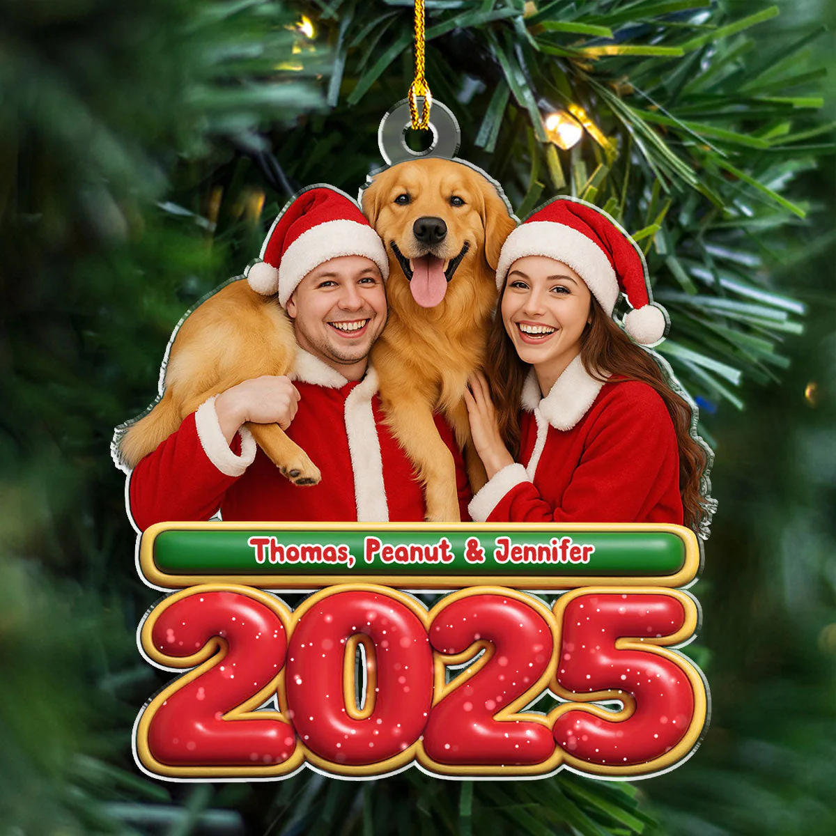 We And Our Dog Photo - Personalized Custom Acrylic Ornament - Image 2
