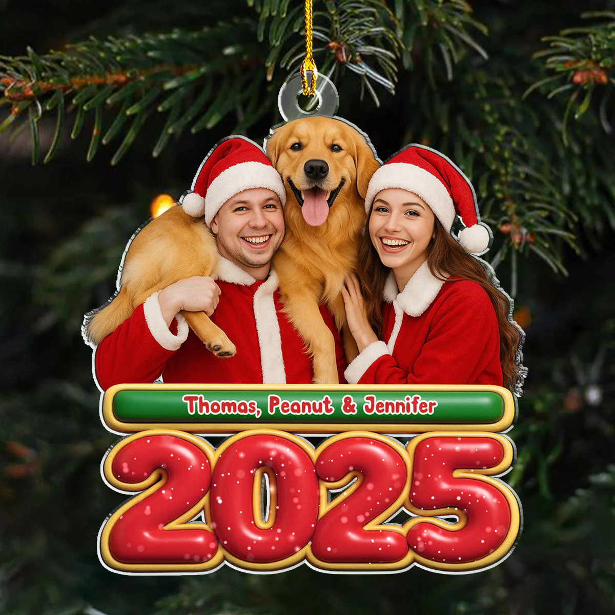 We And Our Dog Photo - Personalized Custom Acrylic Ornament - Image 4