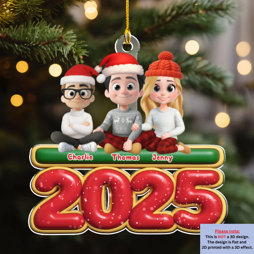 We And Our Kids Cat Version - Personalized Custom Acrylic Ornament - Image 7