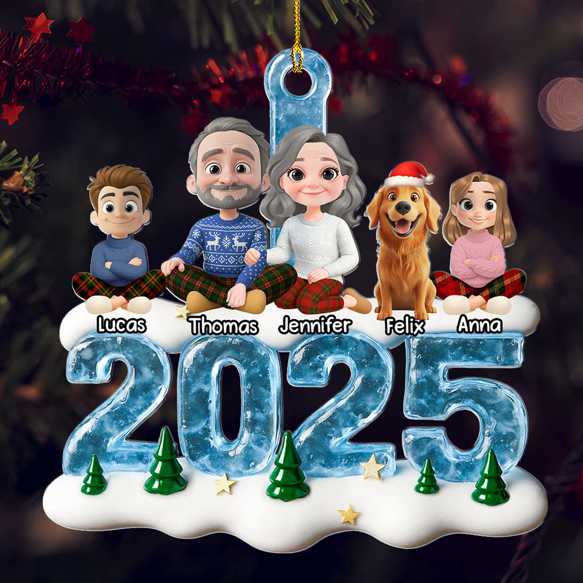 We And Our Kids Ice - Personalized Custom Acrylic Ornament - Image 3