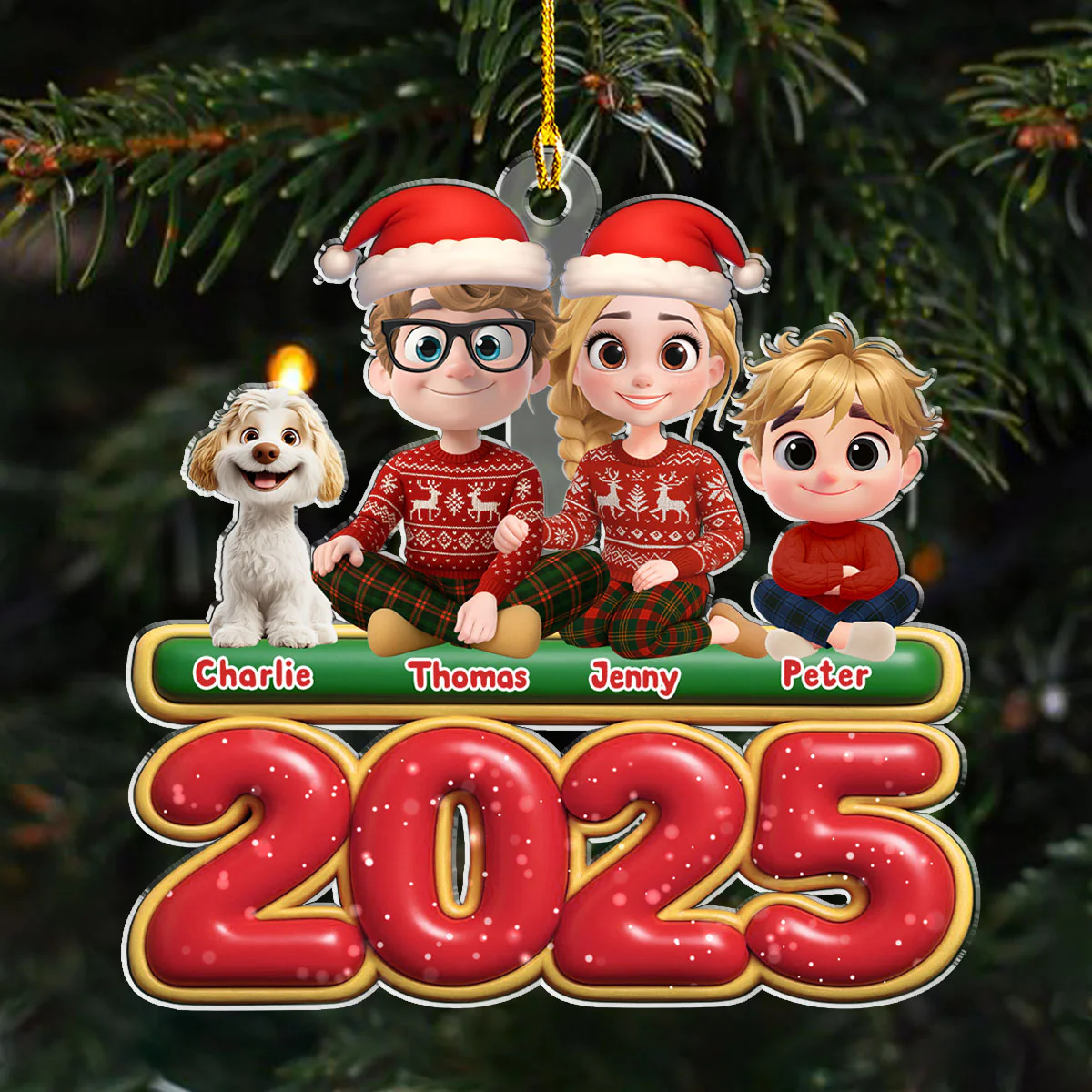 We And Our Kids - Personalized Custom Acrylic Ornament - Image 3