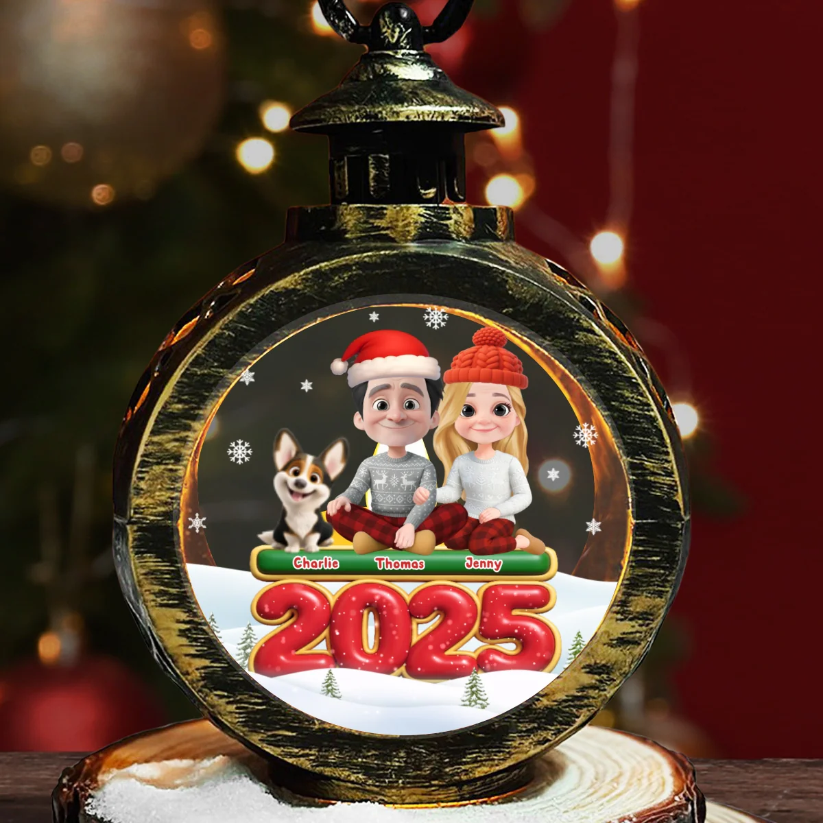 We And Our Pet - Personalized Custom Christmas Lantern - Image 6