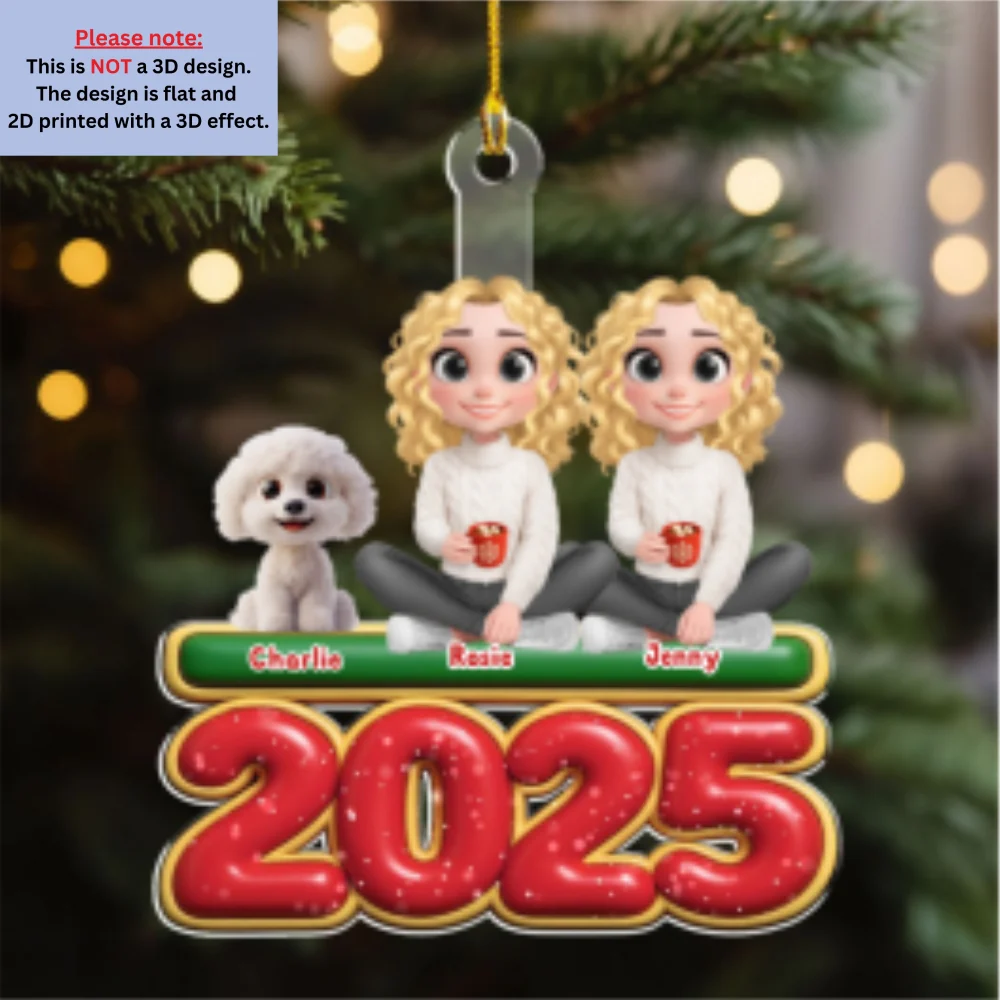 We And Our Pet Version 2 - Personalized Custom Acrylic Ornament - Image 7
