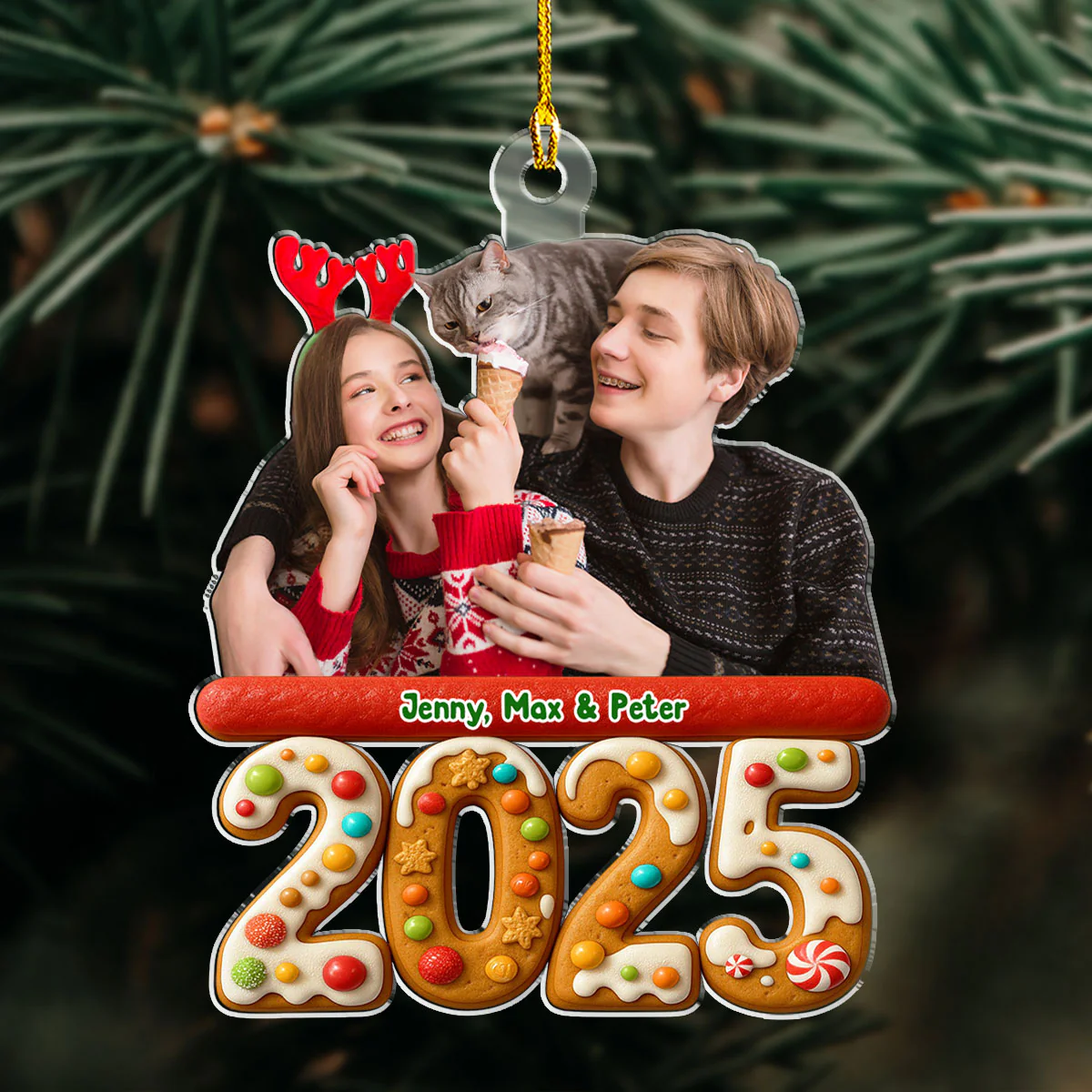 We And Our Pet Version 3 Photo - Personalized Custom Acrylic Ornament - Image 6