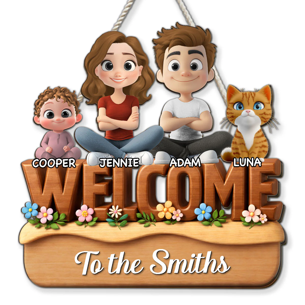 We Are All Nice Here - Personalized Custom 3D Effect Wood Sign