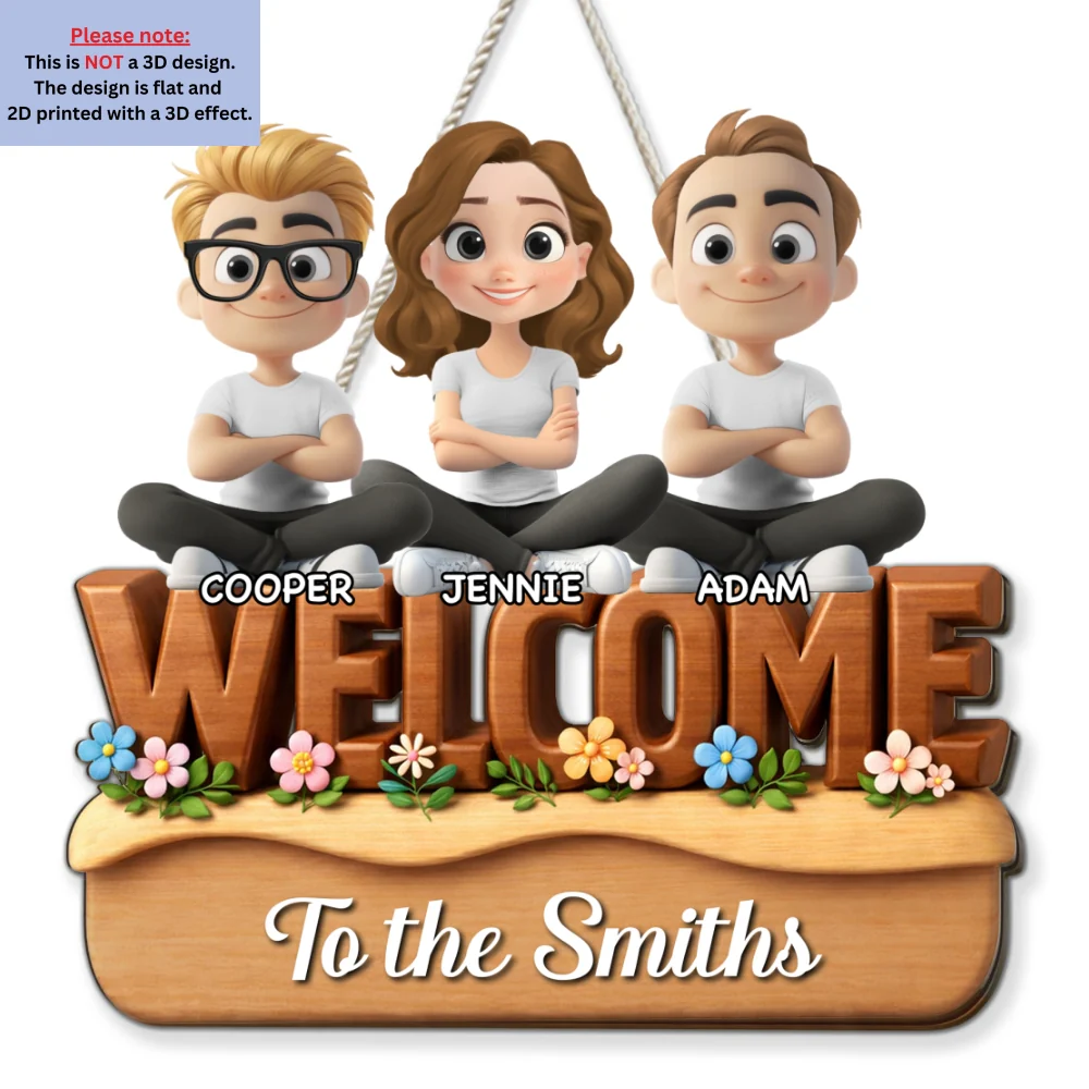 We Are All Nice Here - Personalized Custom 3D Effect Wood Sign - Image 6