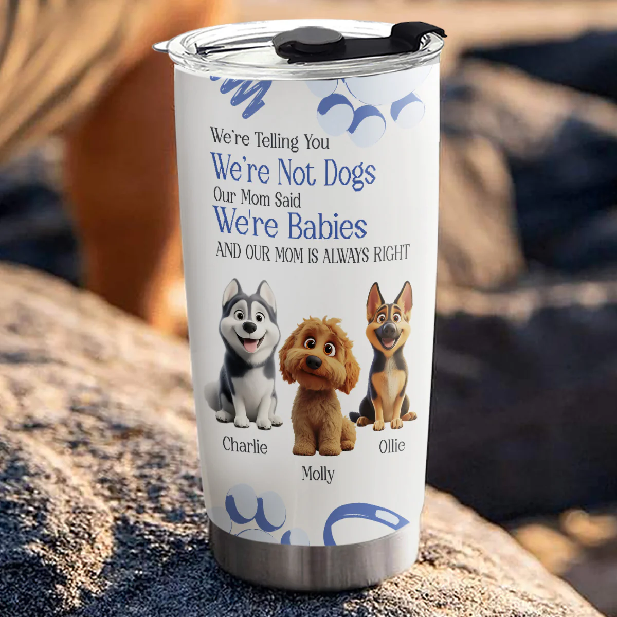 We Are Babies - Personalized Custom 3D Inflated Effect Tumbler - Image 3