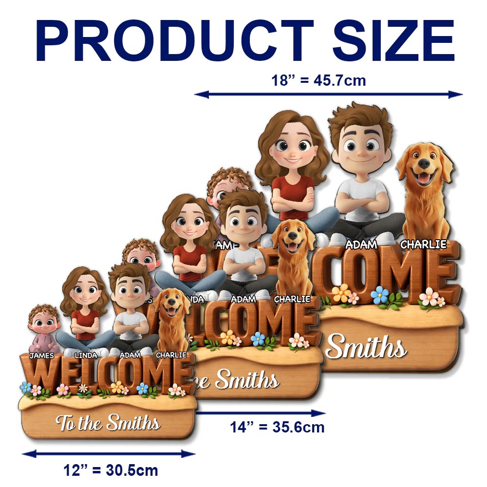 We Are Nice Here - Personalized Custom 3D Effect Wood Sign - Image 5