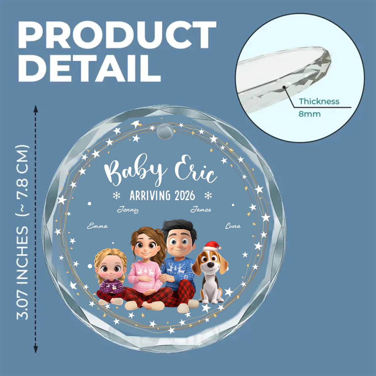 We Are Waiting For You - Personalized Custom Glass Ornament - Image 5