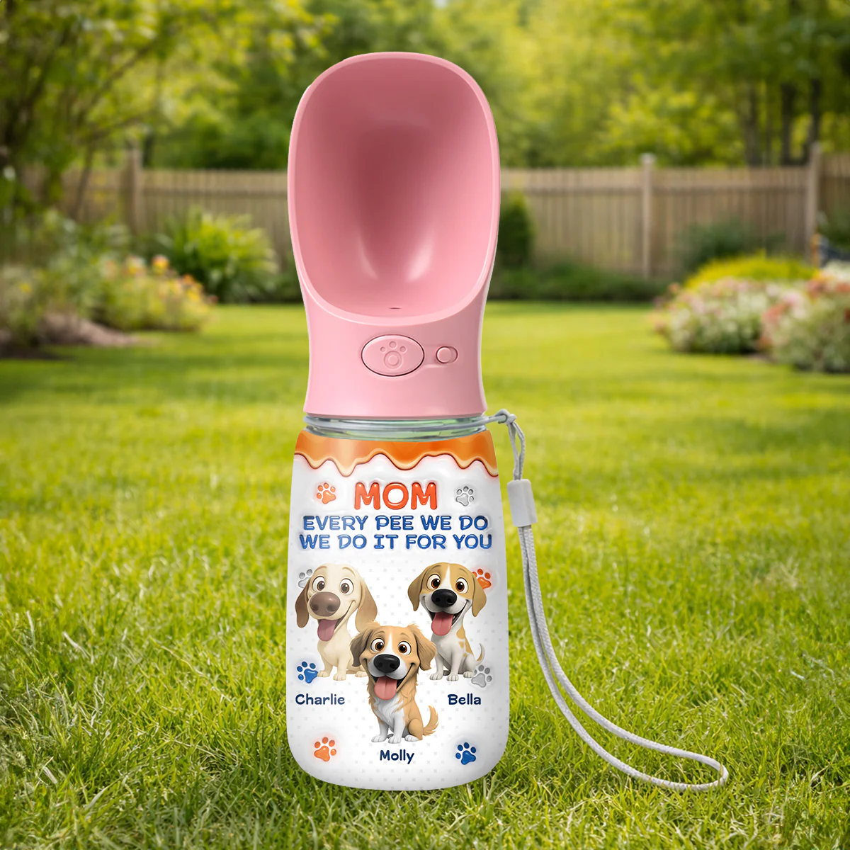 We Do It For You - Personalized Custom Pet Water Bottle With Drinking Feeder - Image 3
