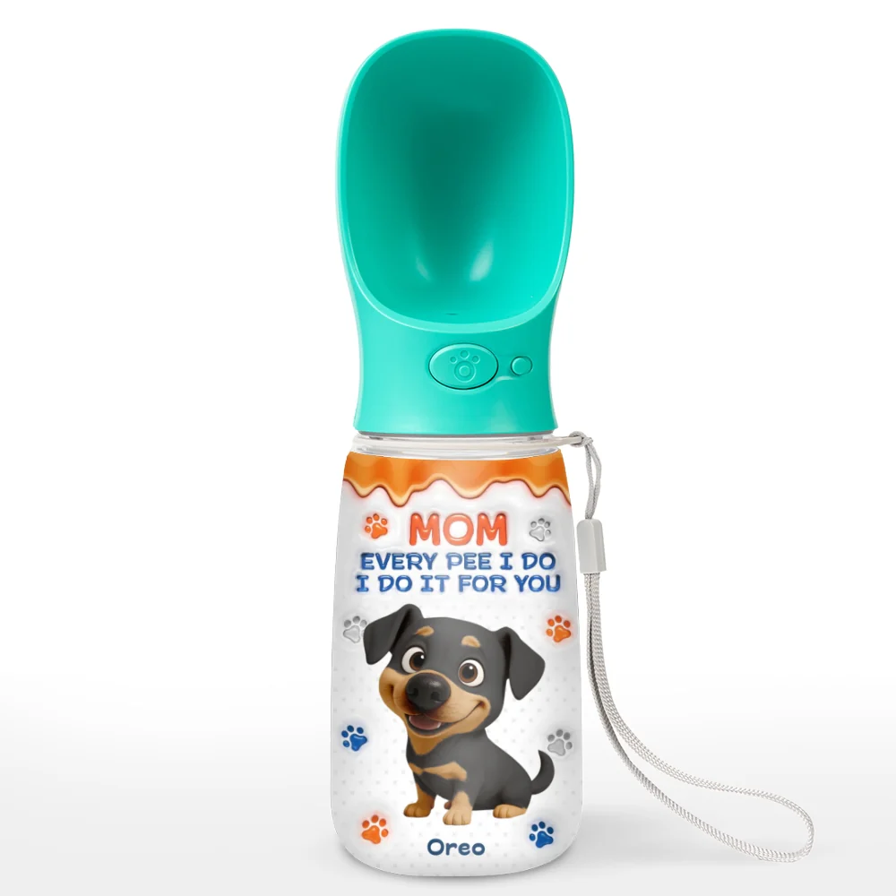 We Do It For You - Personalized Custom Pet Water Bottle With Drinking Feeder - Image 6