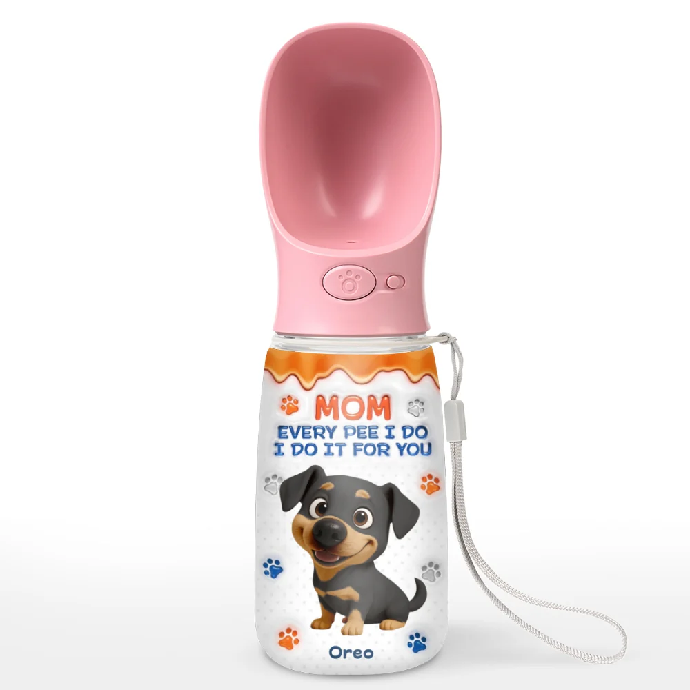 We Do It For You - Personalized Custom Pet Water Bottle With Drinking Feeder - Image 7