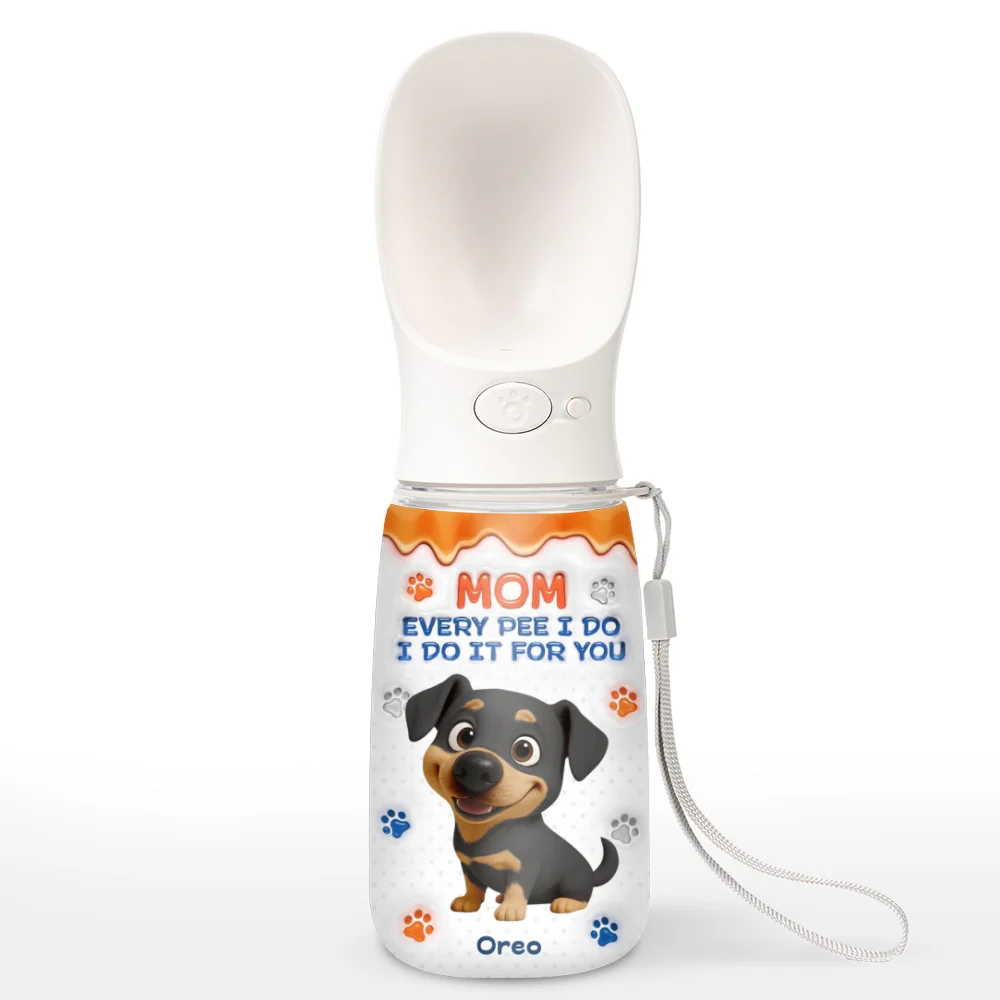 We Do It For You - Personalized Custom Pet Water Bottle With Drinking Feeder - Image 8