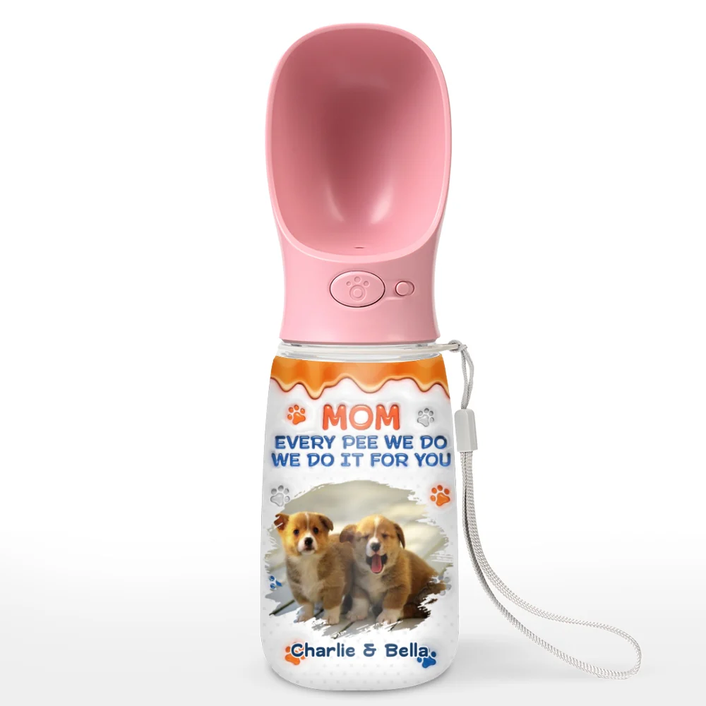 We Do It For You Photo - Personalized Custom Pet Water Bottle With Drinking Feeder - Image 6