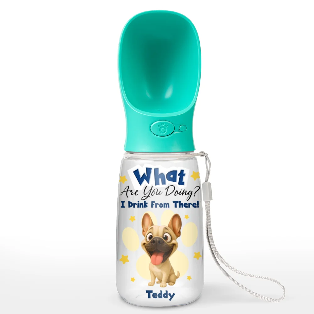 We Drink From There - Personalized Custom Pet Water Bottle With Drinking Feeder - Image 6