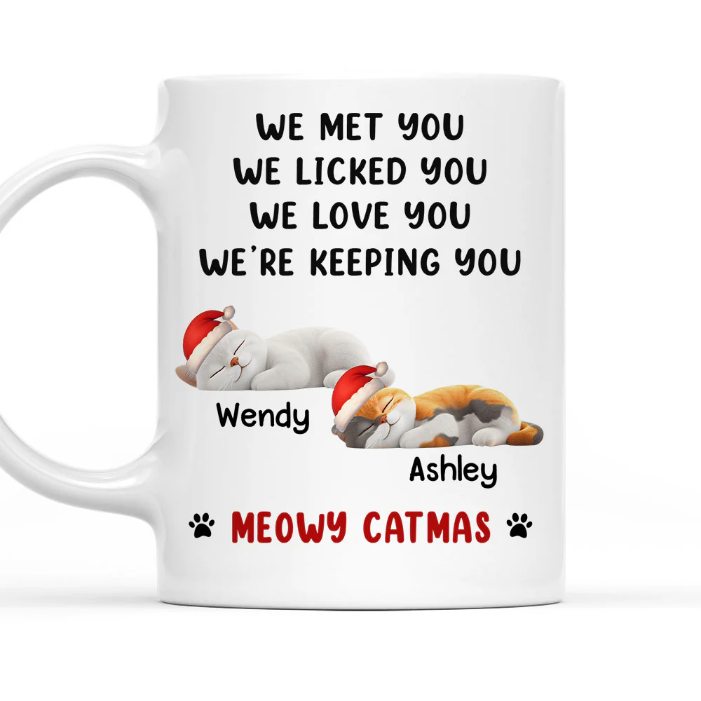 We Licked And Love You Ver Cat Christmas - Personalized Custom Coffee Mug