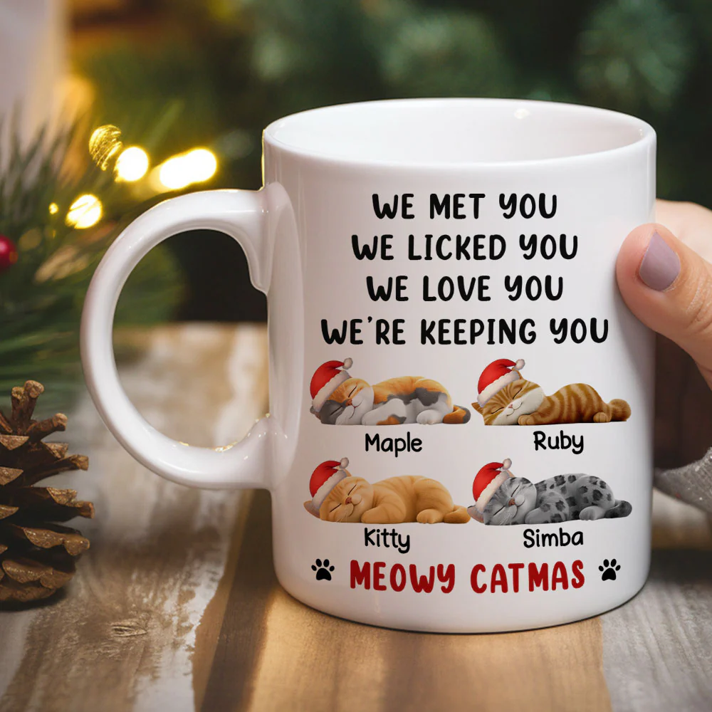 We Licked And Love You Ver Cat Christmas - Personalized Custom Coffee Mug - Image 3