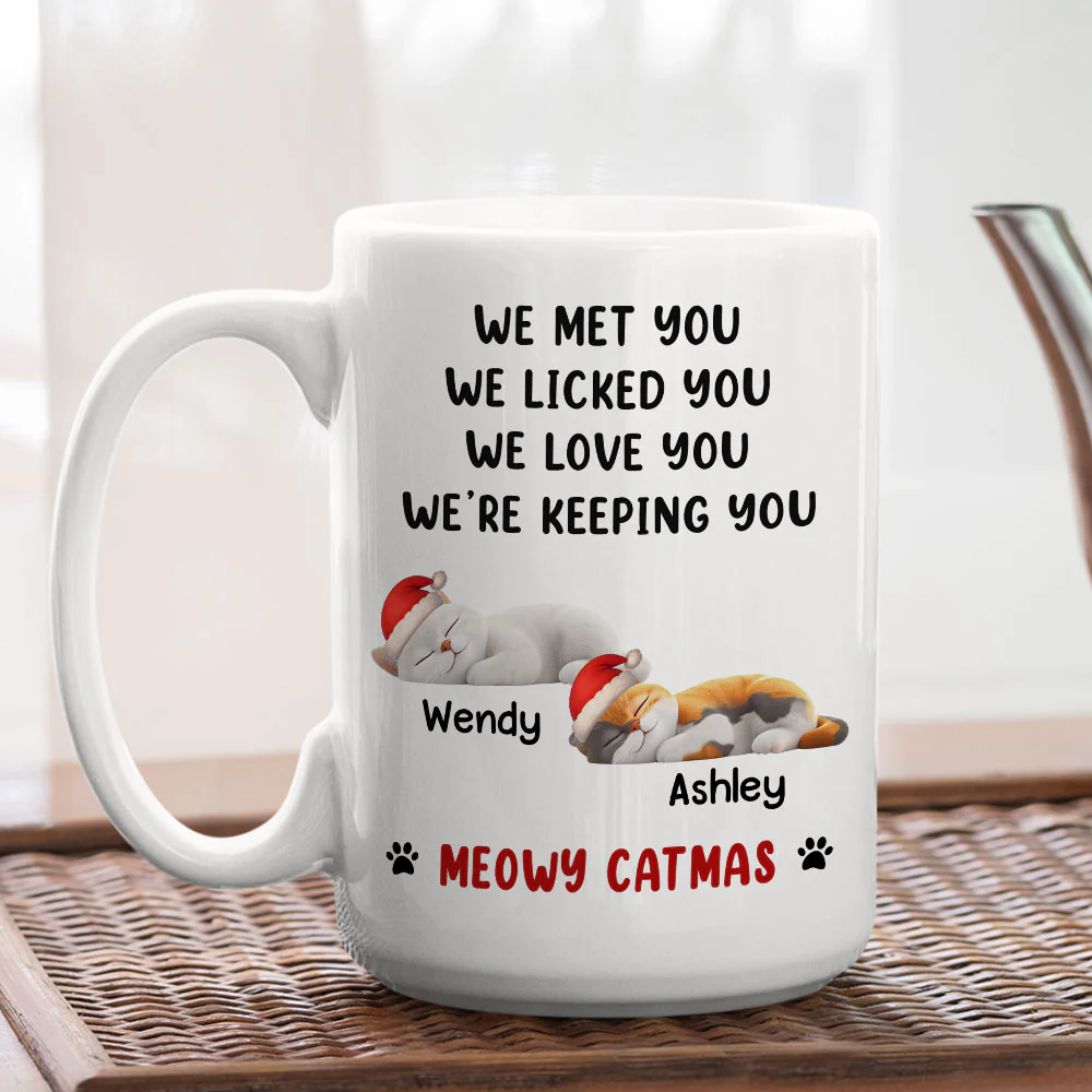 We Licked And Love You Ver Cat Christmas - Personalized Custom Coffee Mug - Image 4