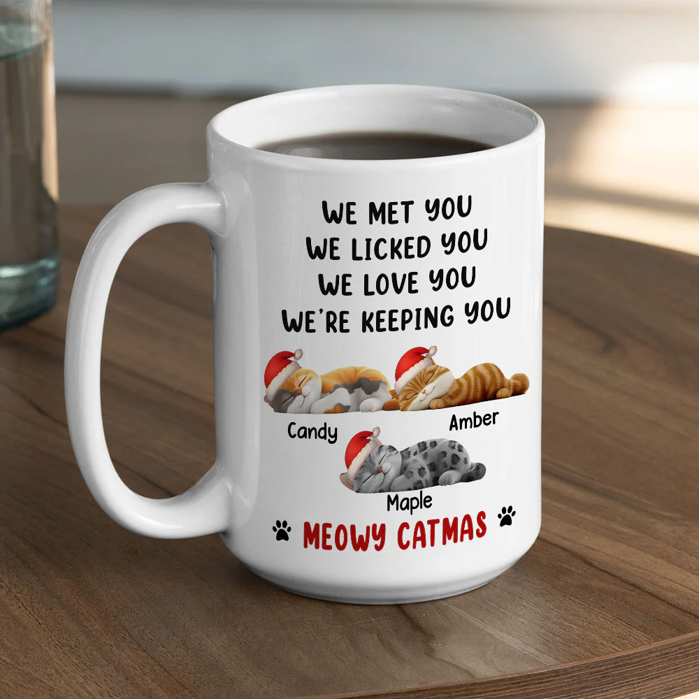 We Licked And Love You Ver Cat Christmas - Personalized Custom Coffee Mug - Image 5