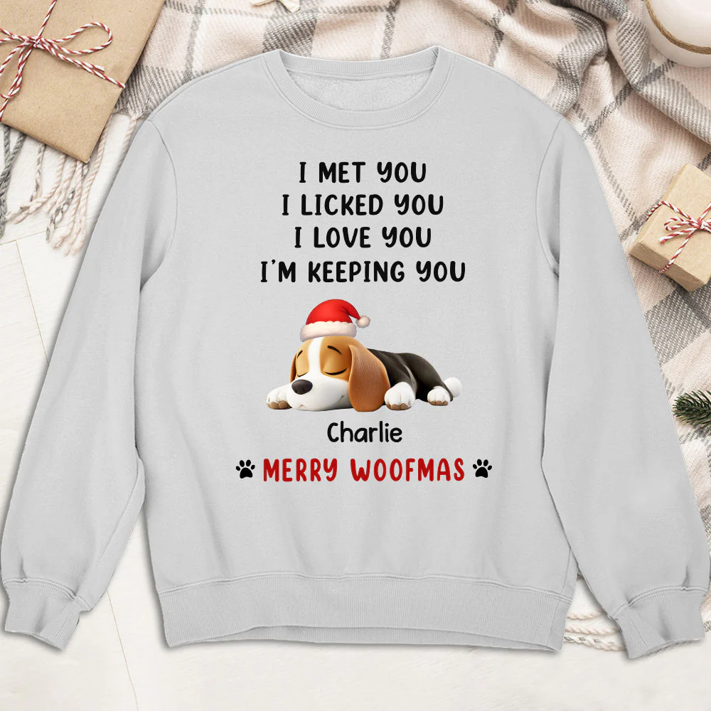 We Licked And Love You Ver Christmas - Personalized Custom Sweatshirt - Image 2