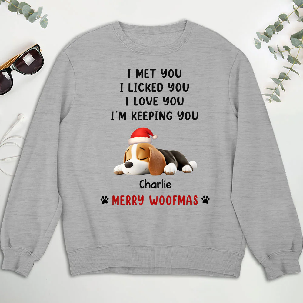 We Licked And Love You Ver Christmas - Personalized Custom Sweatshirt - Image 3