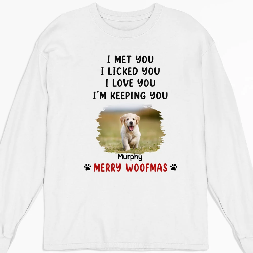 We Licked And Love You Ver Christmas Photo - Personalized Custom Long Sleeve T-Shirt - Image 5
