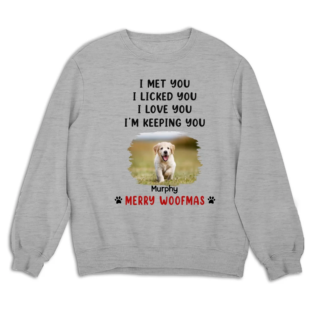 We Licked And Love You Ver Christmas Photo - - Personalized Custom Sweatshirt - Image 5