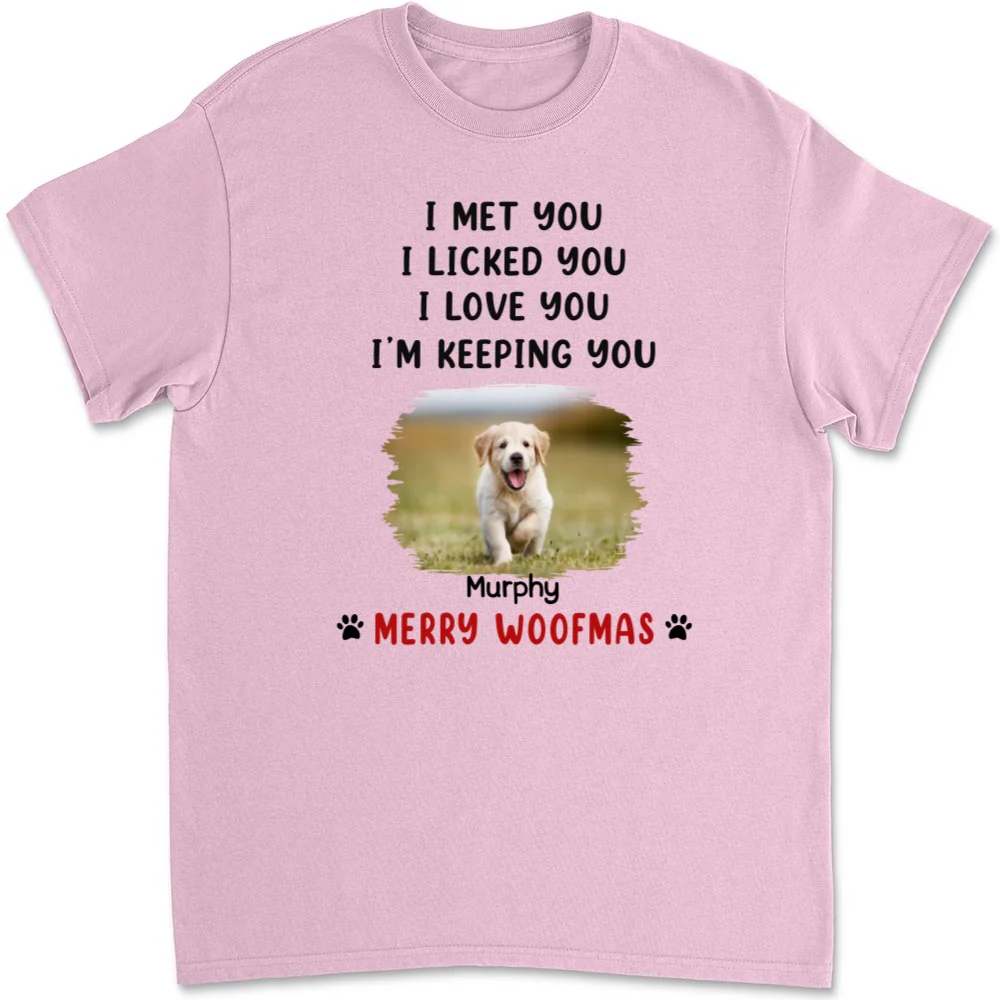 We Licked And Love You Ver Christmas Photo - Personalized Custom Unisex T-Shirt - Image 5
