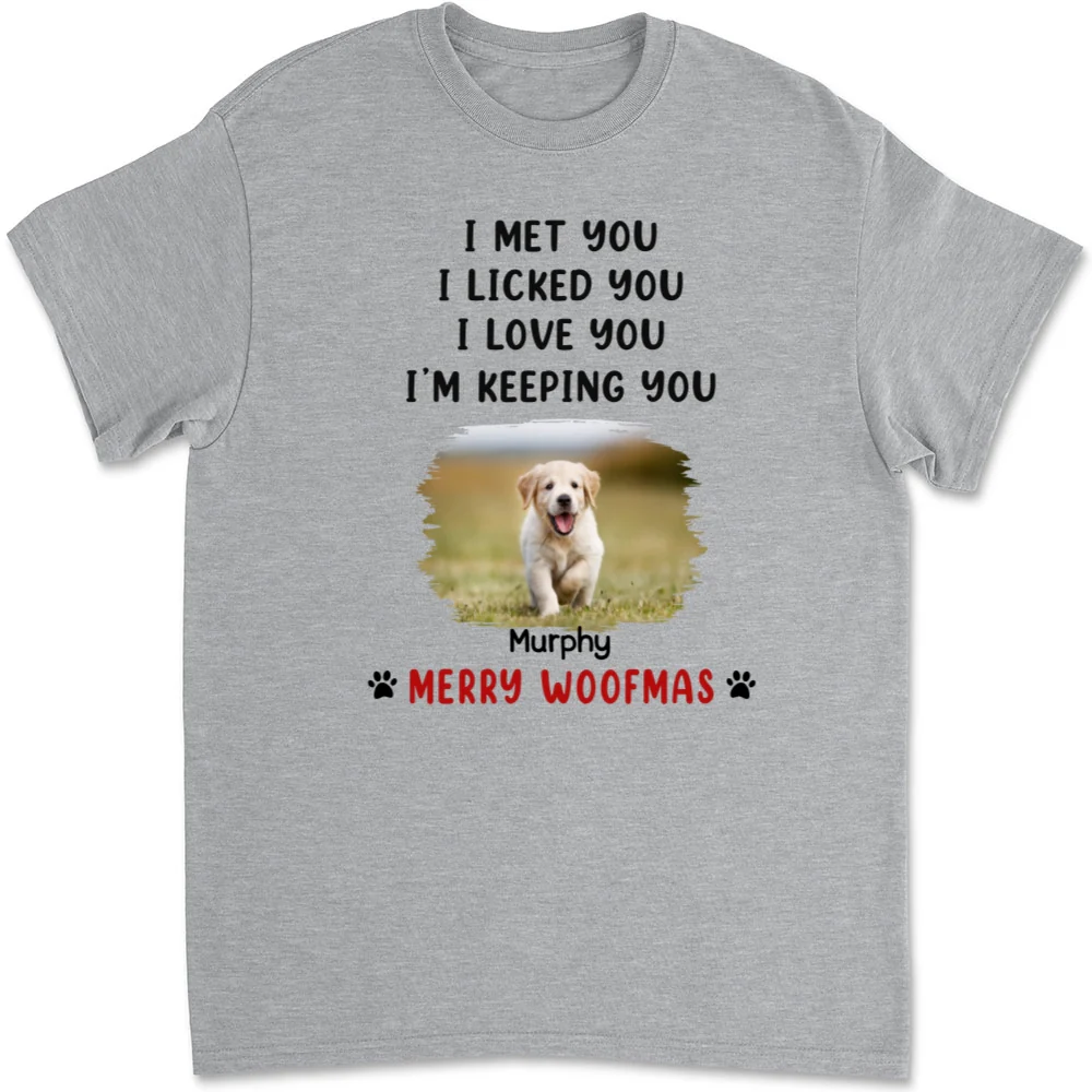 We Licked And Love You Ver Christmas Photo - Personalized Custom Unisex T-Shirt - Image 6