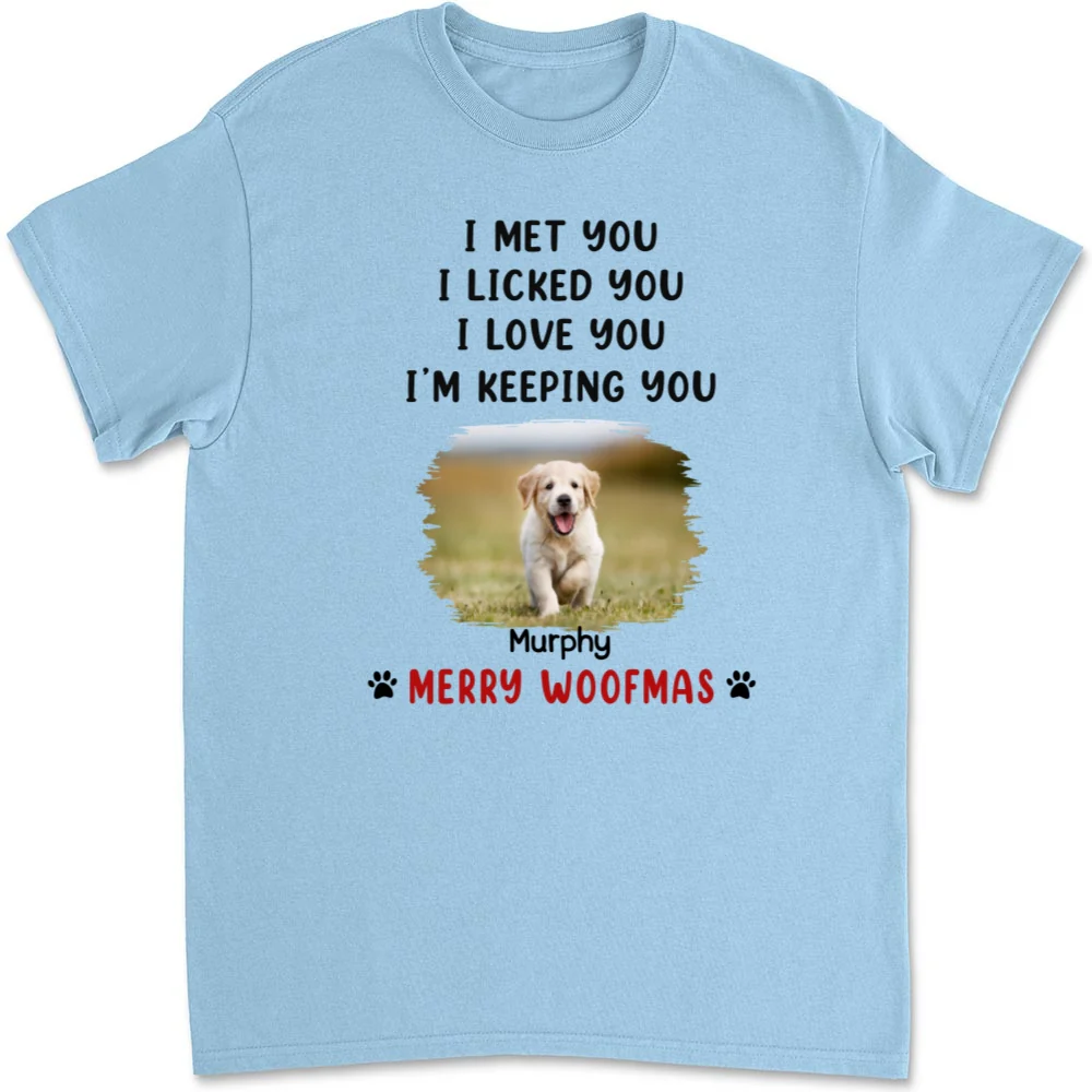We Licked And Love You Ver Christmas Photo - Personalized Custom Unisex T-Shirt - Image 7