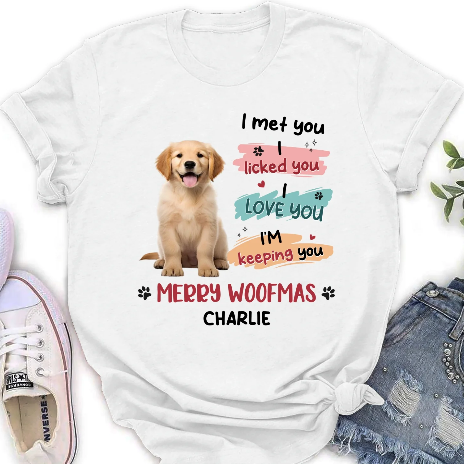 We Licked You Photo - Personalized Custom Women's T-Shirt