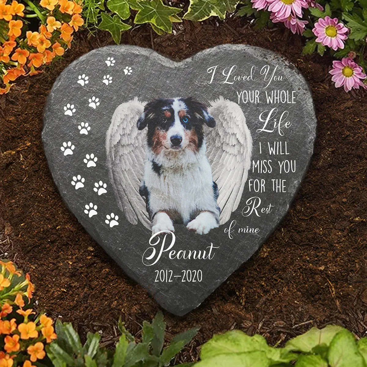 We Love You Whole Life - Personalized Custom Pet Memorial Stone - Image 2
